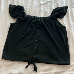 Black Madewell summer top off the shoulder